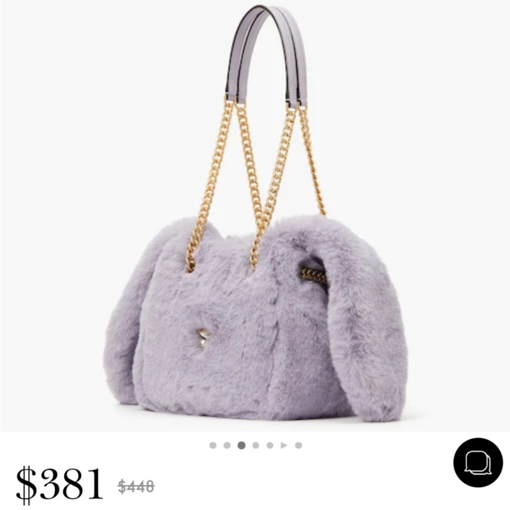 Kate Spade lavender adorable bunny bag